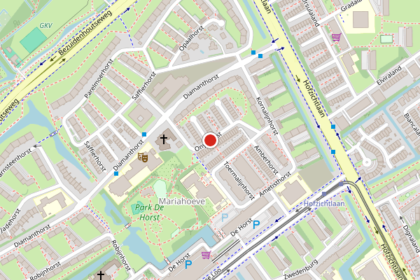 Brandweer-melding op Onyxhorst, Den Haag op 20 mei, kaart-overzicht