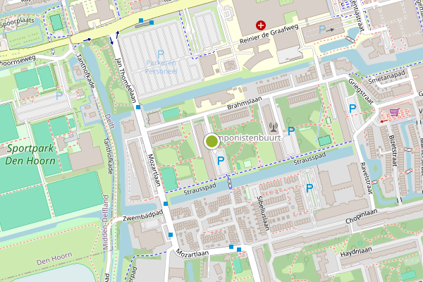 Ambulance-melding op Cesar Franckstraat, Delft op 6 augustus, kaart-overzicht