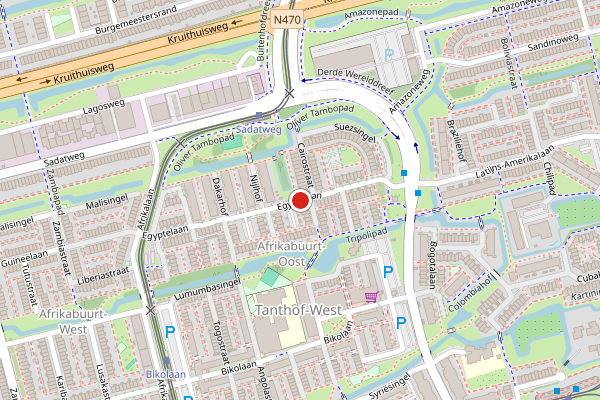 Brandweer-melding op Egyptelaan, Delft op 20 mei, kaart-overzicht