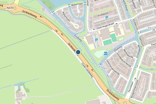 Politie-melding op Strikledeweg, Pijnacker op 6 augustus, kaart-overzicht