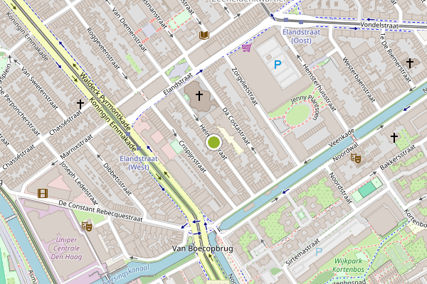 Ambulance-melding op Helmersstraat, Den Haag op 20 mei, kaart-overzicht