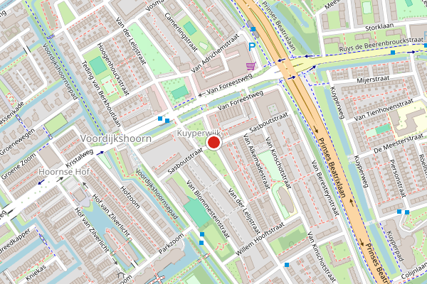 Brandweer-melding op Van Schuijlenburchstraat, Delft op 6 augustus, kaart-overzicht