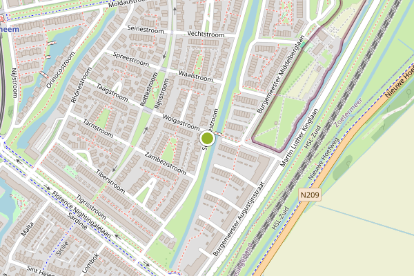Ambulance-melding op Scheldestroom, Zoetermeer op 20 mei, kaart-overzicht