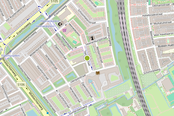 Ambulance-melding op Twickelstraat, Den Haag op 6 augustus, kaart-overzicht