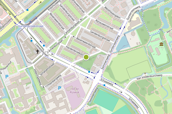 Ambulance-melding op Lichtenbergweg, Den Haag op 6 augustus, kaart-overzicht