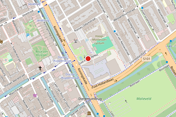 Brandweer-melding op Zuid-Hollandplein, Den Haag op 6 augustus, kaart-overzicht