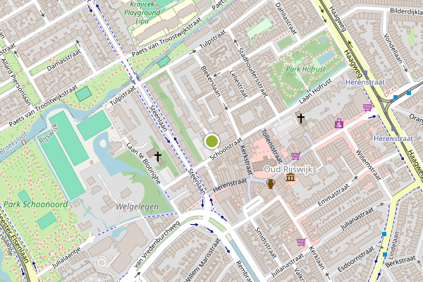 Ambulance-melding op Doelenstraat, Rijswijk op 21 mei, kaart-overzicht