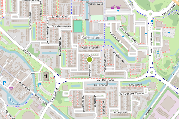 Ambulance-melding op Van Egmondstraat, Zoetermeer op 6 augustus, kaart-overzicht