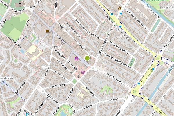 Ambulance-melding op Langstraat, Wassenaar op 21 mei, kaart-overzicht