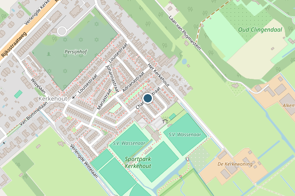 Politie-melding op Charlottestraat, Wassenaar op 21 mei, kaart-overzicht