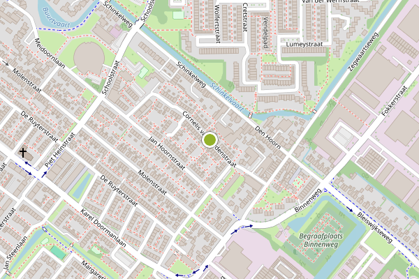 Ambulance-melding op Cornelis van Eerdenstraat, Zoetermeer op 6 augustus, kaart-overzicht