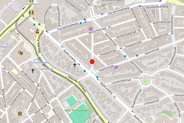 Brandweer-melding op Amsterdamsestraat, Den Haag op 6 augustus, kaart-overzicht