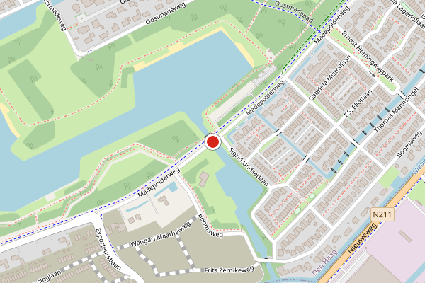 Brandweer-melding op Madepolderweg, Den Haag op 7 augustus, kaart-overzicht