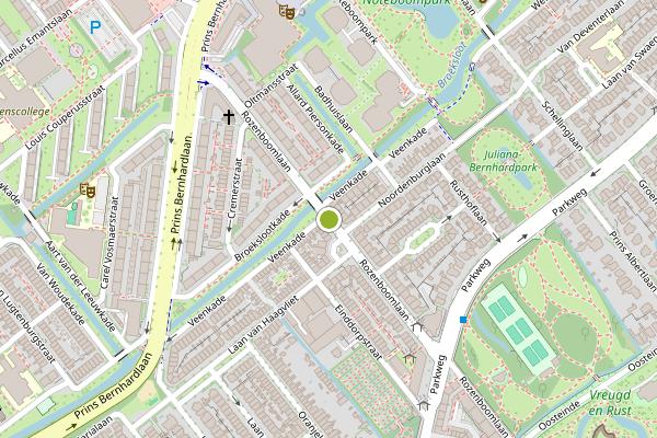 Ambulance-melding op Rozenboomlaan, Voorburg op 7 augustus, kaart-overzicht