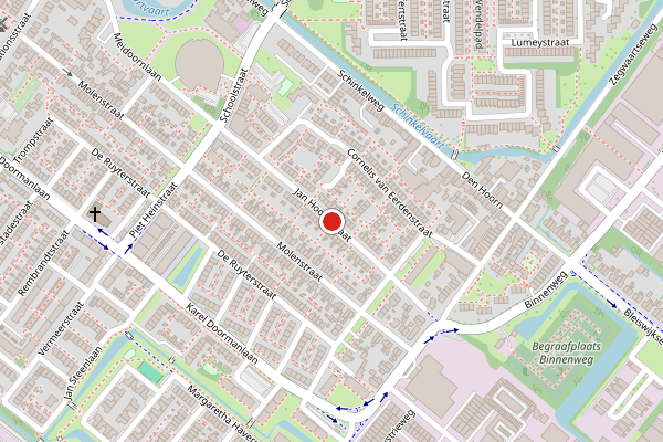 Brandweer-melding op Jan Hoornstraat, Zoetermeer op 7 augustus, kaart-overzicht