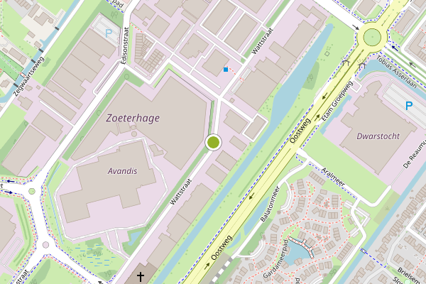 Ambulance-melding op Wattstraat, Zoetermeer op 7 augustus, kaart-overzicht