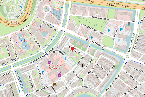 Brandweer-melding op Nadinegang, Zoetermeer op 7 augustus, kaart-overzicht
