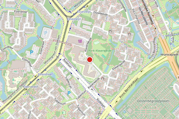 Brandweer-melding op Klaverweide, Voorburg op 7 augustus, kaart-overzicht