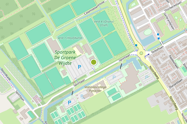 Ambulance-melding op Sportlaan, Pijnacker op 7 augustus, kaart-overzicht