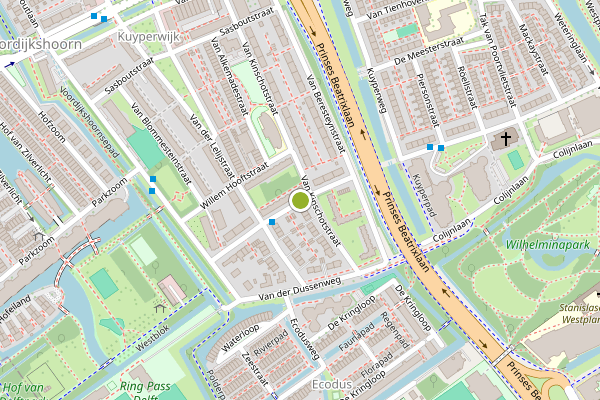 Ambulance-melding op Van Almondestraat, Delft op 7 augustus, kaart-overzicht