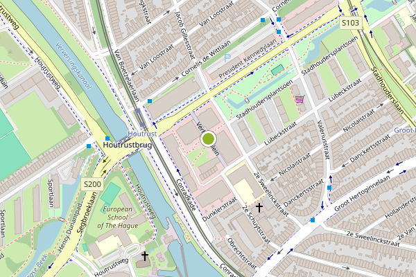 Ambulance-melding op Verhulstplein, Den Haag op 21 mei, kaart-overzicht