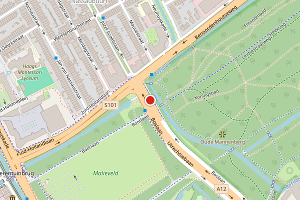 Brandweer-melding op Boslaan, Den Haag op 21 mei, kaart-overzicht
