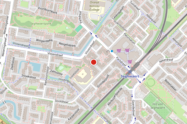 Brandweer-melding op Brasemsloot, Zoetermeer op 21 mei, kaart-overzicht