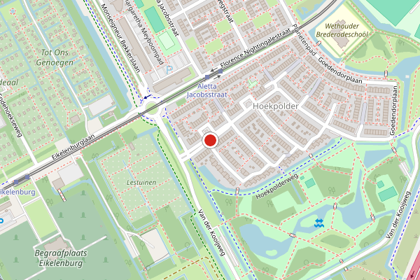 Brandweer-melding op Mr. Beerninkplantsoen, Rijswijk op 24 mei, kaart-overzicht
