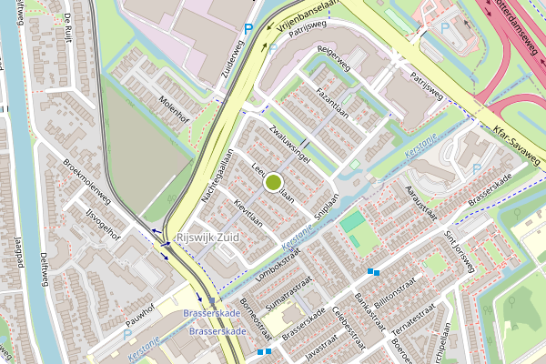 Ambulance-melding op Leeuweriklaan, Rijswijk op 23 mei, kaart-overzicht