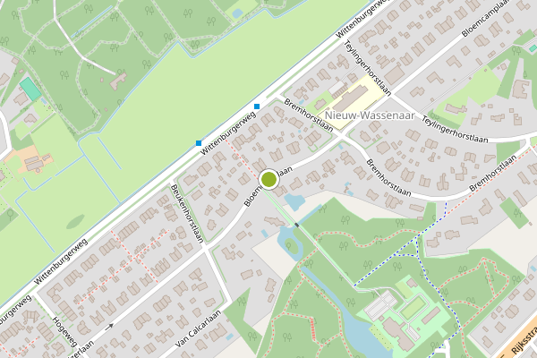 Ambulance-melding op Bloemcamplaan, Wassenaar op 22 mei, kaart-overzicht