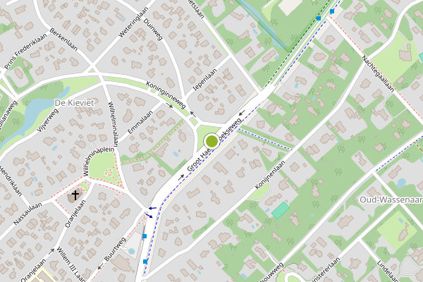 Ambulance-melding op Groot Haesebroekseweg, Wassenaar op 22 mei, kaart-overzicht