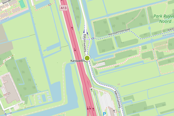 Ambulance-melding op Rijksstraatweg, Delfgauw op 22 mei, kaart-overzicht