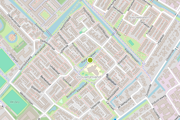 Ambulance-melding op Platanendreef, Nootdorp op 24 mei, kaart-overzicht