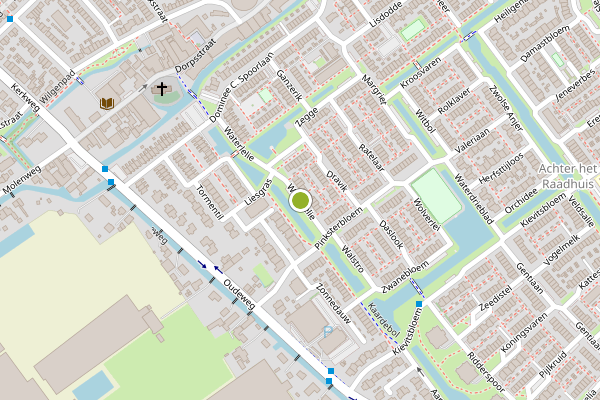 Ambulance-melding op Waterlelie, Nootdorp op 24 mei, kaart-overzicht