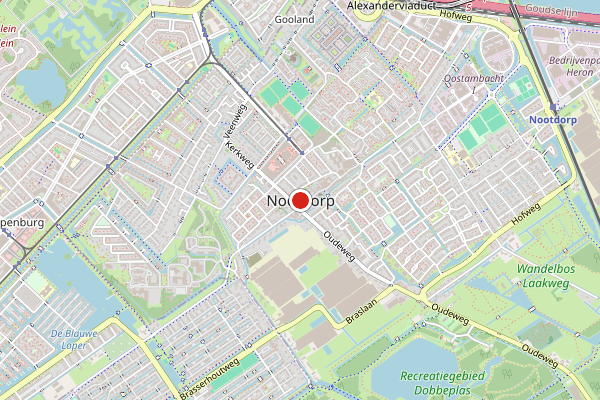 Brandweer-melding op Zonnehof, Nootdorp op 23 mei, kaart-overzicht