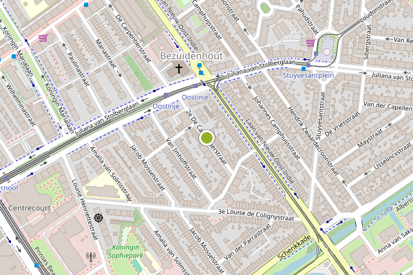 Ambulance-melding op 2e De Carpentierstraat, Den Haag op 24 mei, kaart-overzicht