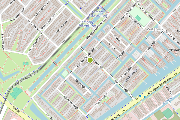 Ambulance-melding op Van Essendijk, Den Haag op 24 mei, kaart-overzicht