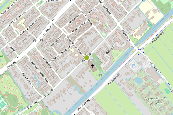 Ambulance-melding op Oosteinde, Voorburg op 24 mei, kaart-overzicht
