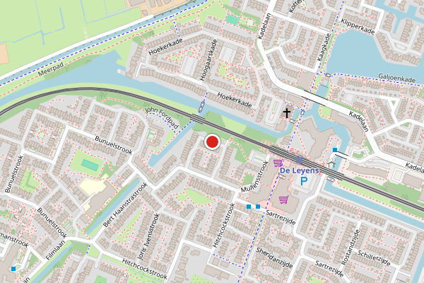 Brandweer-melding op Jacques Tatistrook, Zoetermeer op 23 mei, kaart-overzicht