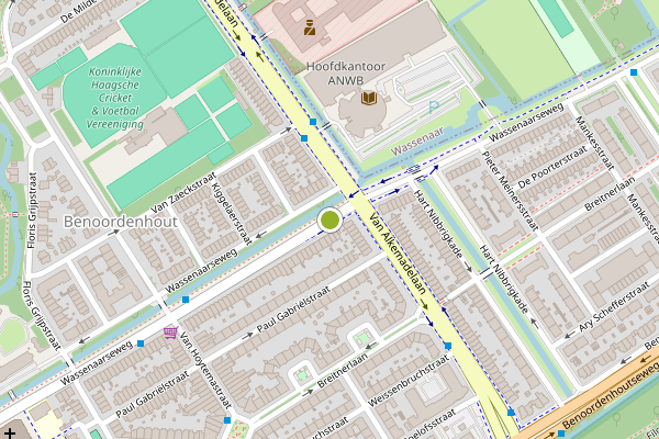Ambulance-melding op Wassenaarseweg, Den Haag op 24 mei, kaart-overzicht