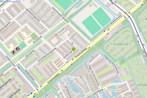Ambulance-melding op Barbiersgaarde, Den Haag op 24 mei, kaart-overzicht