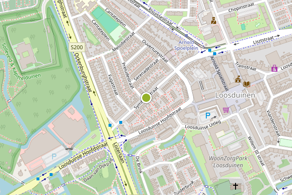 Ambulance-melding op Symfoniestraat, Den Haag op 24 mei, kaart-overzicht