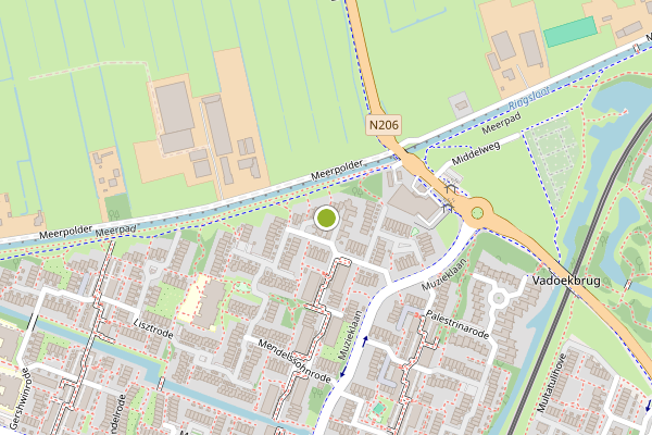 Ambulance-melding op Obrechtrode, Zoetermeer op 24 mei, kaart-overzicht