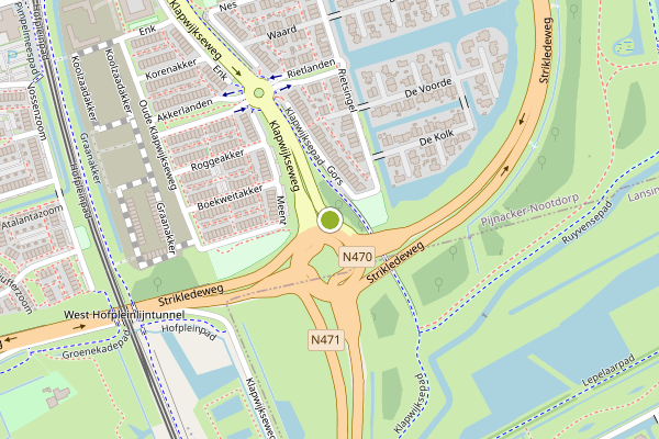 Ambulance-melding op Klapwijkseweg, Pijnacker op 24 mei, kaart-overzicht