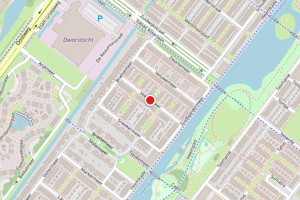 Brandweer-melding op Veersemeer, Zoetermeer op 24 mei, kaart-overzicht