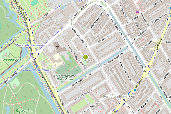 Ambulance-melding op van Vredenburchplantsoen, Rijswijk op 24 mei, kaart-overzicht