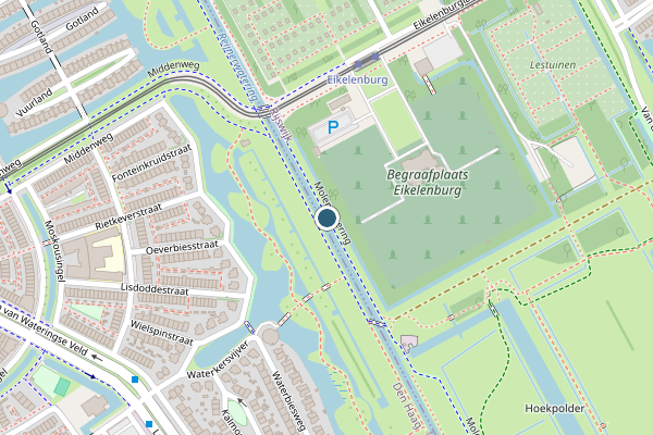 Politie-melding op Molenwetering, Rijswijk op 24 mei, kaart-overzicht
