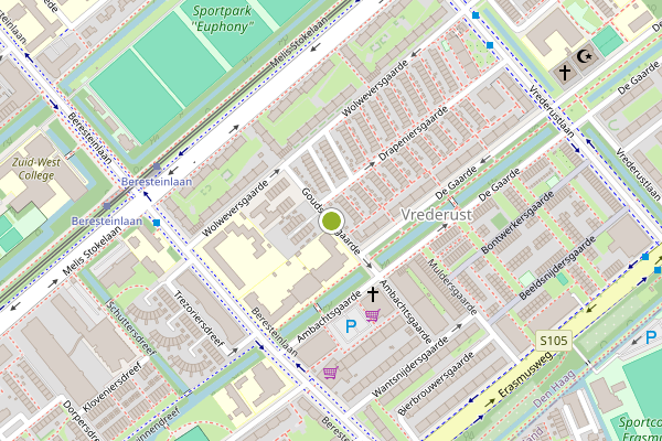 Ambulance-melding op Goudsmidsgaarde, Den Haag op 24 mei, kaart-overzicht