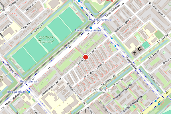 Brandweer-melding op Wolweversgaarde, Den Haag op 24 mei, kaart-overzicht