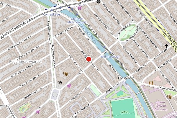 Brandweer-melding op Van Bylandtstraat, Den Haag op 24 mei, kaart-overzicht